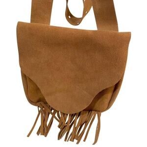 Genuine Leather Crossbody Bags Brown Color Made in USA.